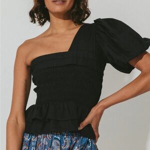 Cleobella  Kassi Top in Black One-Shoulder Top